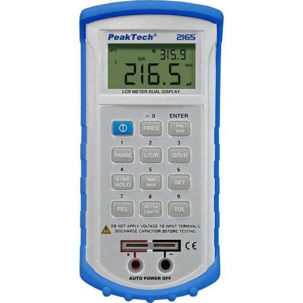 PeakTech 2165 "Digitale LCR-meter, 120 Hz - 1 kHz met USB PeakTech 2165 "Digitale LCR-meter, 120 Hz - 1 kHz met USB