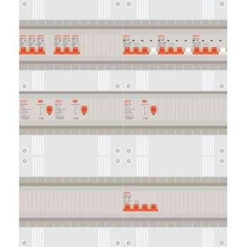 3 fase groepenkast met 6 licht groepen en 3 krachtgroepen