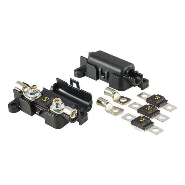 REDARC FK60 12/24V 60A - 2x Zekeringhouder + 4x 60A MAXI FUSE - REDARC FK60 12/24V 60A - 2x Zekeringhouder + 4x 60A MAXI FUSE -