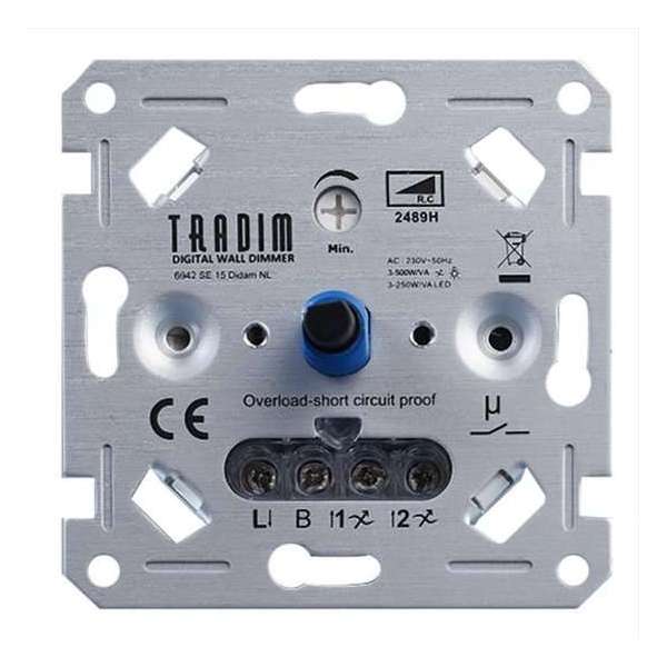 Tradim 2489H 500W LED muurdimmer Tradim 2489H 500W LED muurdimmer