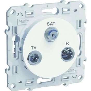 SCHNEIDER ELEKTRISCHE TV / SAT / FM-aansluiting Odace wit