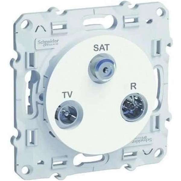 SCHNEIDER ELEKTRISCHE TV / SAT / FM-aansluiting Odace wit SCHNEIDER ELEKTRISCHE TV / SAT / FM-aansluiting Odace wit