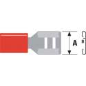 Connector Fast On 2.8 mm Female PVC Red