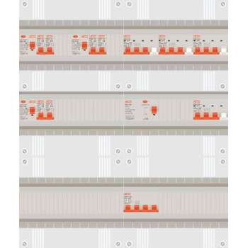 3 fase groepenkast met 6 licht groepen en 4 krachtgroepen