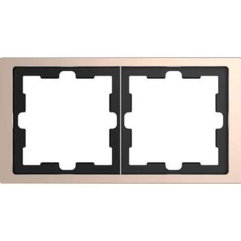 Afdekraam D-Life 2V - Metaal Champagne - Systeem Design - Schneider Electric - MTN4020-6551