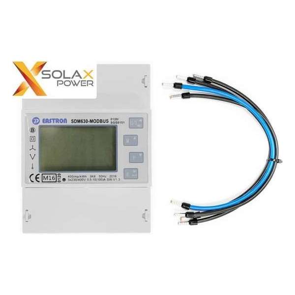 SDM630-Modbus voor Solax Omvormers met Aansluit Kabelset