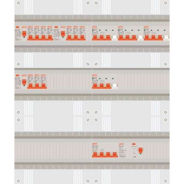 3 fase groepenkast met 10 licht groepen en 4 krachtgroepen 3 fase groepenkast met 10 licht groepen en 4 krachtgroepen