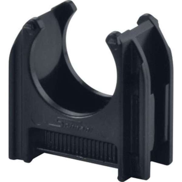 SCHB kabelbuisklem EC, kunstst, zw, v/buisdiam 15 - 16mm, koppelbaar SCHB kabelbuisklem EC, kunstst, zw, v/buisdiam 15 - 16mm, koppelbaar