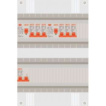 1 fase groepenkast met 6 licht groepen