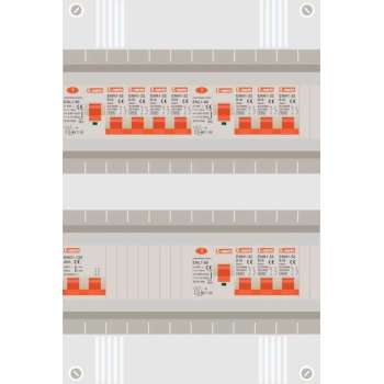 1 fase groepenkast met 10 licht groepen
