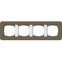 Gira E3 Umbra/wit Afdekraam 4 voudig 214416