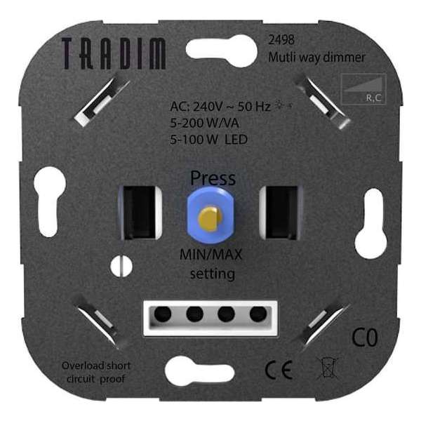 Tradim 2498 Multicontrol muurdimmer Tradim 2498 Multicontrol muurdimmer