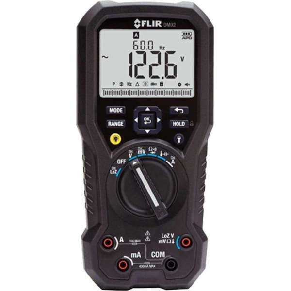 Flir DM92: Industriële digitale multimeter met LoZ en VFD mode Flir DM92: Industriële digitale multimeter met LoZ en VFD mode