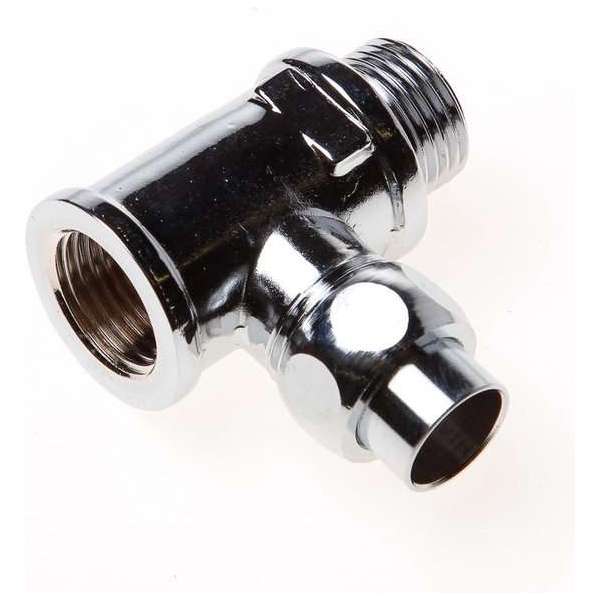 DPS Kraan-t-stuk chroom met koppelstuk 1/2" x 15 x 1/2"mm DPS Kraan-t-stuk chroom met koppelstuk 1/2" x 15 x 1/2"mm