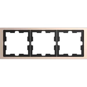 Afdekraam D-Life 3V - Metaal Champagne - Systeem Design - Schneider Electric - MTN4030-6551