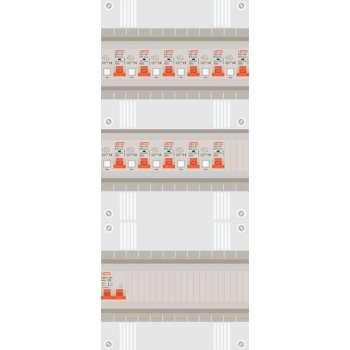 1 fase groepenkast met 11 aardlekautomaten
