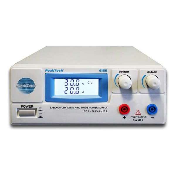 Peaktech 6155: Schakelmodus laboratorium Voeding DC 1 - 30 V / 0 - 20 A Peaktech 6155: Schakelmodus laboratorium Voeding DC 1 - 30 V / 0 - 20 A