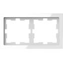 Afdekraam D-Life 2V - Glas Wit - Systeem Design - Schneider Electric - MTN4020-6520