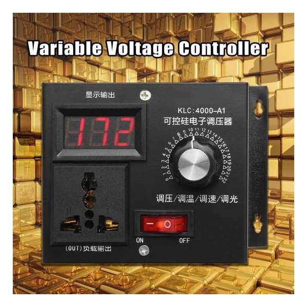 220V 4000W Variabele Spanning Controller Voor Ventilatorsnelheid Motorregeling Dimmer Snelheid Temperatuur Spanning Aanpassing: 220V 4000W Variabele Spanning Controller Voor Ventilatorsnelheid Motorregeling Dimmer Snelheid Temperatuur Spanning Aanpassing: