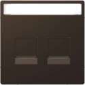 Inzetstuk RJ45 Tekstveld 2V - Metaal - Mocca Metallic - Systeem Design - Schneider Electric - MTN4564-6052