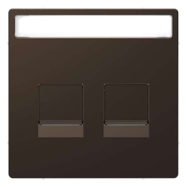 Inzetstuk RJ45 Tekstveld 2V - Metaal - Mocca Metallic - Systeem Design - Schneider Electric - MTN4564-6052 Inzetstuk RJ45 Tekstveld 2V - Metaal - Mocca Metallic - Systeem Design - Schneider Electric - MTN4564-6052