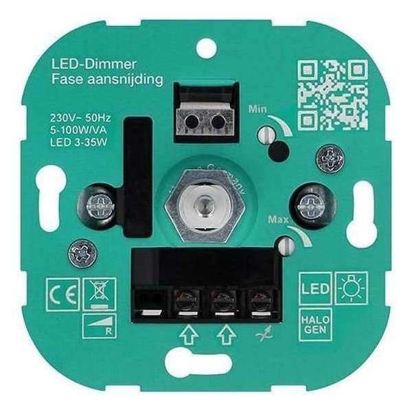 LED Dimmer Inbouw (T37) - 3-35W - 230V - Fase aansnijding LED Dimmer Inbouw (T37) - 3-35W - 230V - Fase aansnijding