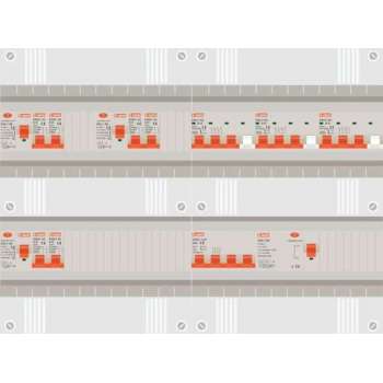 3 fase groepenkast met 6 licht groepen en 3 krachtgroepen
