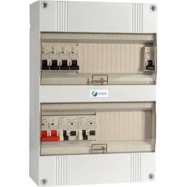 1 fase E-Tech groepenkast 5 groepen 1 fase E-Tech groepenkast 5 groepen