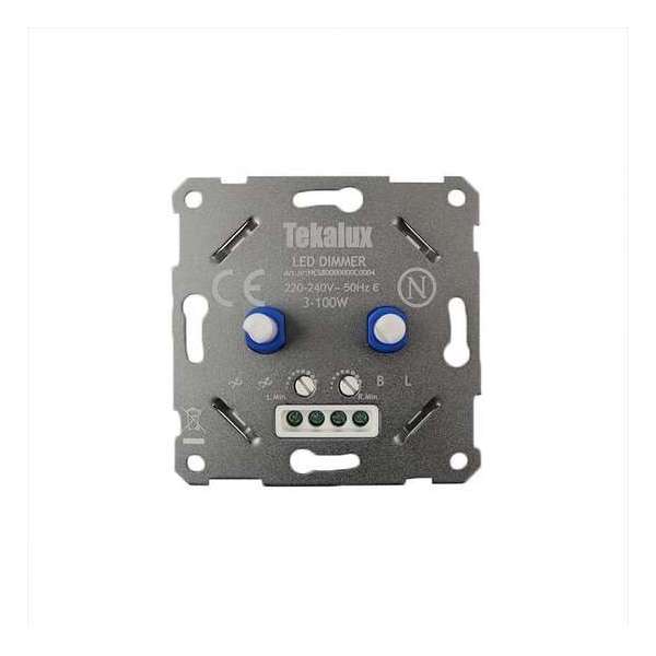 Olucia Enzo - LED Muurdimmer - Grijs - Maximaal 250 Watt Olucia Enzo - LED Muurdimmer - Grijs - Maximaal 250 Watt