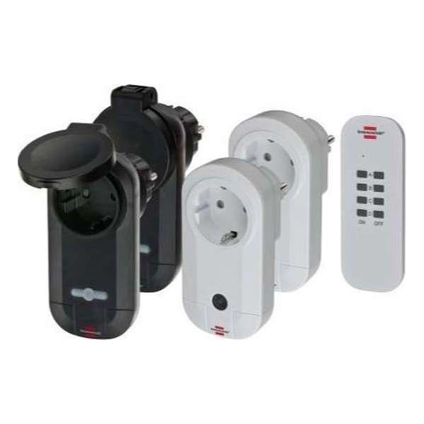 Brennenstuhl 1507060 netstekker adapter Zwart, Wit Brennenstuhl 1507060 netstekker adapter Zwart, Wit