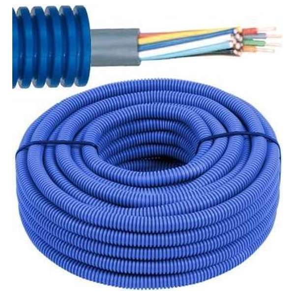 Flexibele voorbedrade buis met SVV kabel - 12 x 0,8mm² Ø 16mm, 100 meter - FLEX FESVV12 Flexibele voorbedrade buis met SVV kabel - 12 x 0,8mm² Ø 16mm, 100 meter - FLEX FESVV12