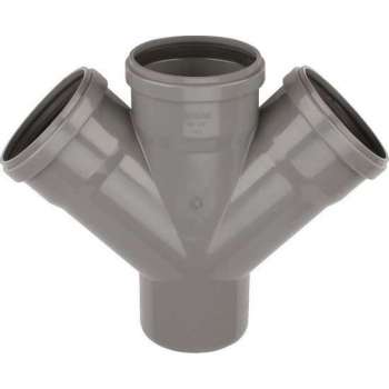 Wavin schuiffitting met 4 aansluiting Wafix SN4, PVC, grijs