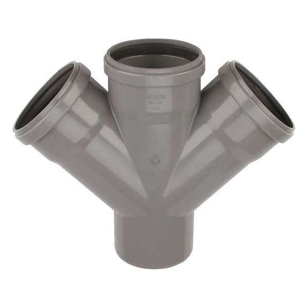 Wavin schuiffitting met 4 aansluiting Wafix SN4, PVC, grijs Wavin schuiffitting met 4 aansluiting Wafix SN4, PVC, grijs