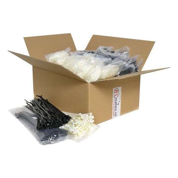 Kabelbinders 7,6 x 368 mm - 10 zakken zwart en 10 zakken wit Kabelbinders 7,6 x 368 mm - 10 zakken zwart en 10 zakken wit