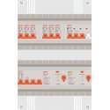 3 fase groepenkast met 6 licht groepen en 1 krachtgroep