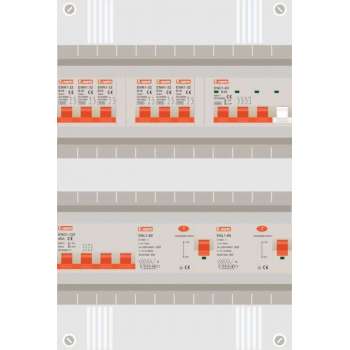 3 fase groepenkast met 6 licht groepen en 1 krachtgroep