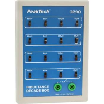 PeakTech 3290 Inductiedecenniumdoos met schuifschakelaar ~ 10 µH ... 111,1 mH