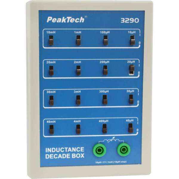 PeakTech 3290 Inductiedecenniumdoos met schuifschakelaar ~ 10 µH ... 111,1 mH PeakTech 3290 Inductiedecenniumdoos met schuifschakelaar ~ 10 µH ... 111,1 mH
