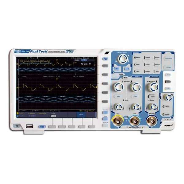 PeakTech 1355 60 MHz / 2 CH, 1 GS / s, Oscilloscoop met touchscreen PeakTech 1355 60 MHz / 2 CH, 1 GS / s, Oscilloscoop met touchscreen