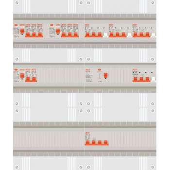 3 fase groepenkast met 8 licht groepen en 4 krachtgroepen