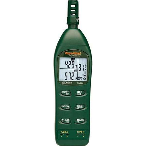 EXTECH RH350: Dual Input Hygro-Thermometer Psychrometer EXTECH RH350: Dual Input Hygro-Thermometer Psychrometer