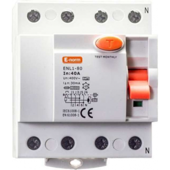Aardlekschakelaar 4p 100a-30ma 10KA
