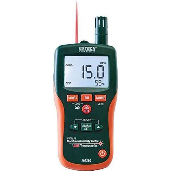 EXTECH MO290: Pinless Moisture Psychrometer + IR EXTECH MO290: Pinless Moisture Psychrometer + IR