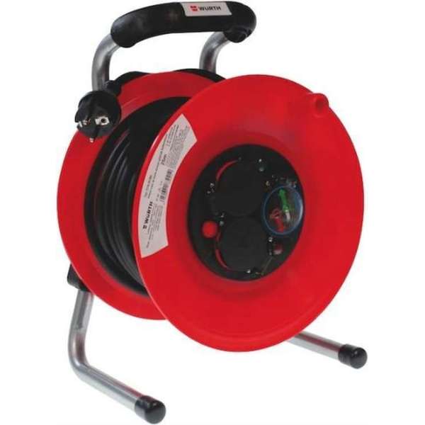 WURTH KABELHASPEL, KUNSTSTOF, RUBBER KABEL, 25 METER WURTH KABELHASPEL, KUNSTSTOF, RUBBER KABEL, 25 METER