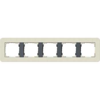 Gira E3 Zand/antraciet Afdekraam 5 voudig 215427