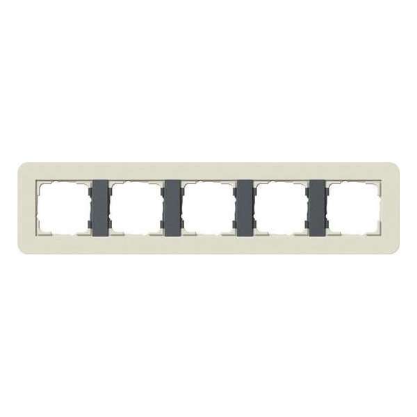 Gira E3 Zand/antraciet Afdekraam 5 voudig 215427 Gira E3 Zand/antraciet Afdekraam 5 voudig 215427