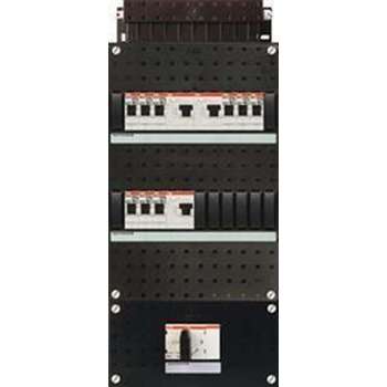 ABB groepenkast HAD333333-222+HS404 3-fasen groepenkast met 9 groepen 3 aardlekschakelaars en hoofdschakelaar