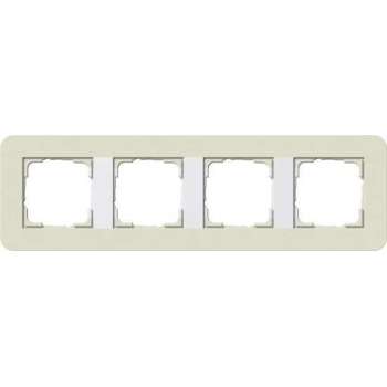 Gira E3 Zand/wit Afdekraam 4 voudig 214417