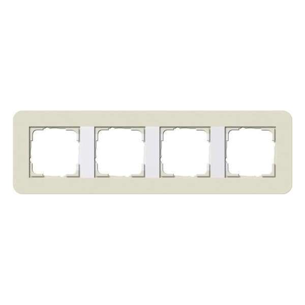 Gira E3 Zand/wit Afdekraam 4 voudig 214417 Gira E3 Zand/wit Afdekraam 4 voudig 214417