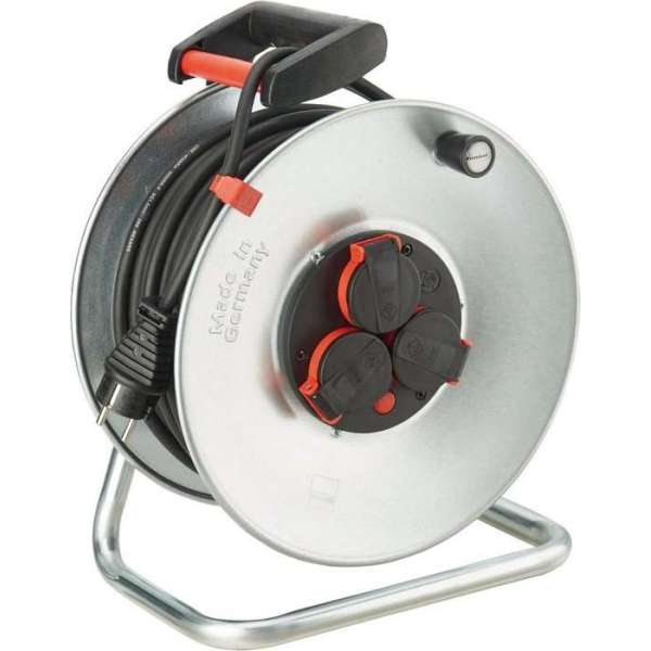 Kabelhaspel H07 RN-F3G 2,5 Plaatstaal 25 m FORMAT Kabelhaspel H07 RN-F3G 2,5 Plaatstaal 25 m FORMAT